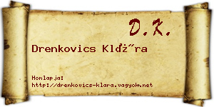 Drenkovics Klára névjegykártya