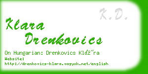 klara drenkovics business card